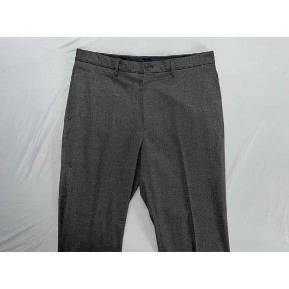 Calvin Klein Flat Front Microfiber Dress Pants, Slacks. Heather Gray, 33X31. EUC - Picture 5 of 9